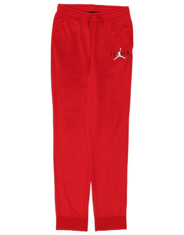 Jordan Boys Tracksuit Trousers Joggers 13-14 Years XL Red Polyester