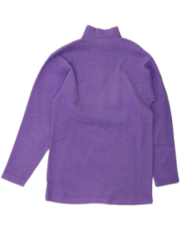 Sergio Tacchini Womens Zip Neck Fleece Jumper UK 14 Medium Purple Polyester