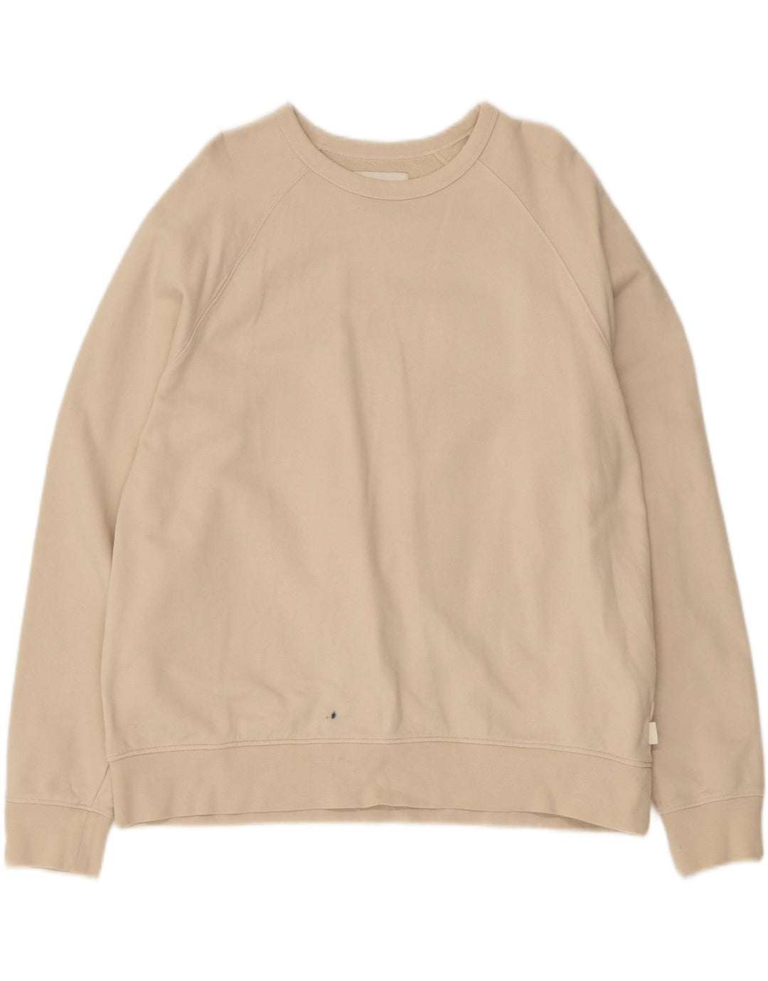 Marks & Spencer Γυναικεία Φούτερ Jumper UK 16 Μεγάλο Μπεζ βαμβακερό