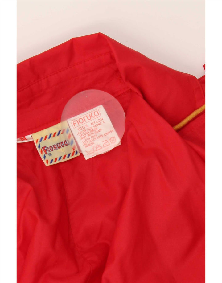 Fiorucci Γυναικεία καμπαρντίνα με κουκούλα UK 14 Medium Red Nylon