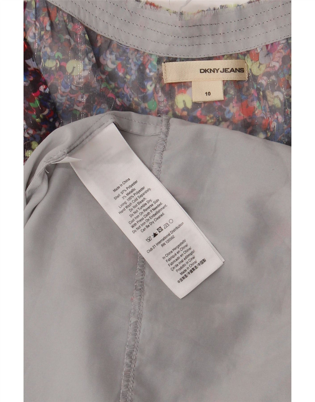 DKNY Γυναικείο Αμάνικο Φόρεμα US 10 Μεγάλο Πολύχρωμο Φλοράλ