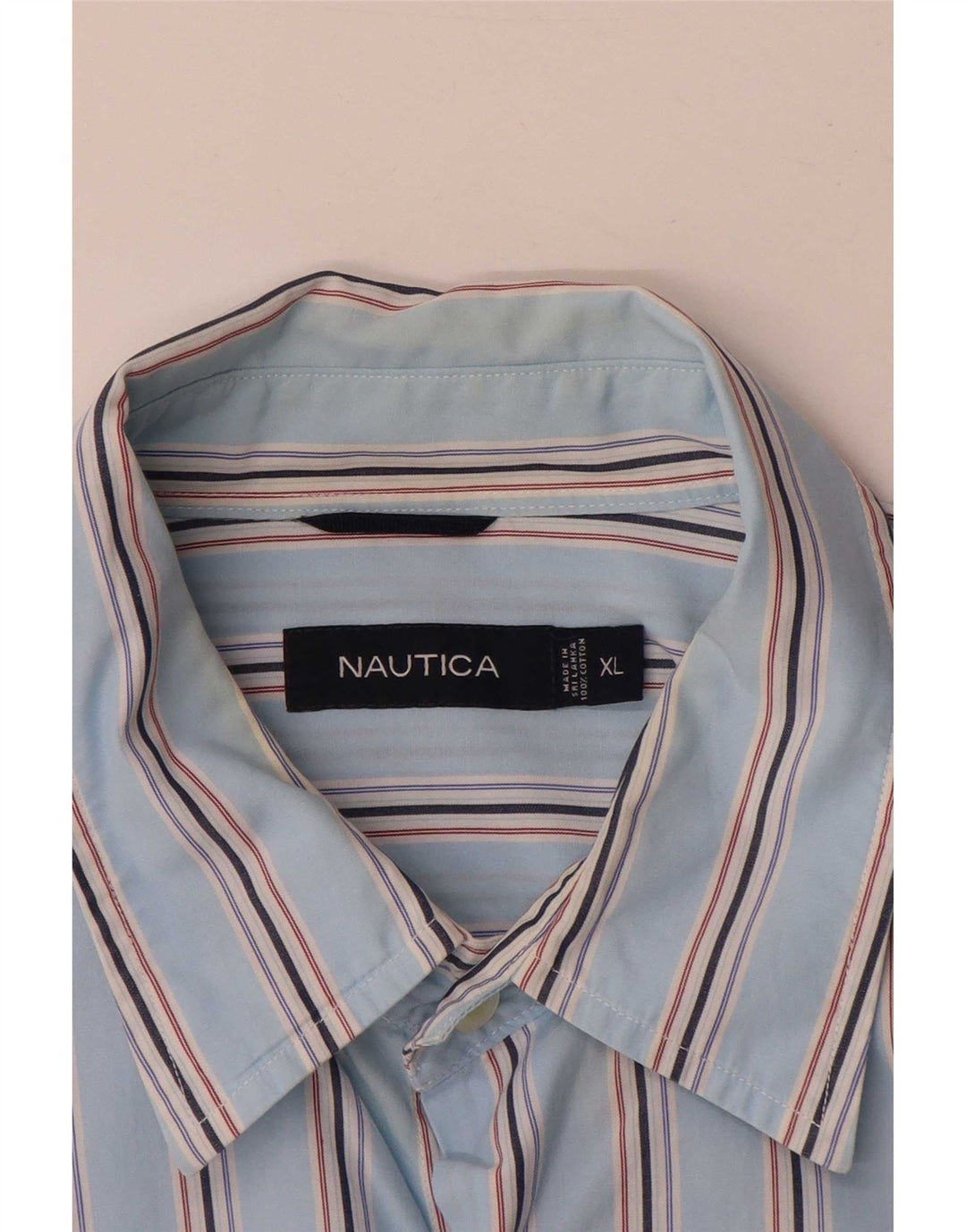 Ανδρικό πουκάμισο Nautica XL Μπλε ριγέ βαμβακερό