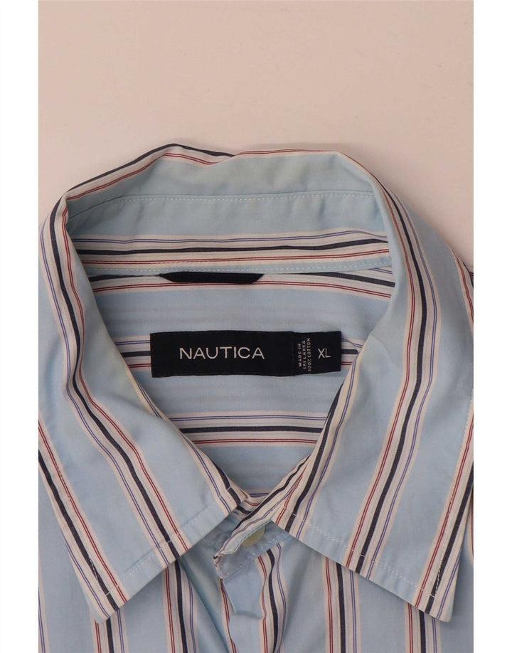 Ανδρικό πουκάμισο Nautica XL Μπλε ριγέ βαμβακερό