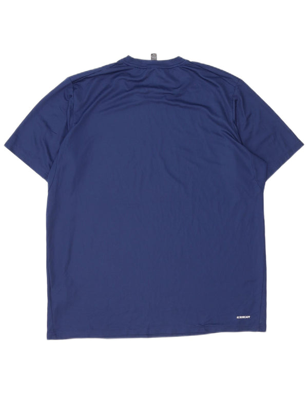 Adidas Ανδρικό T-Shirt Aeroready Top XL Navy Blue Polyester