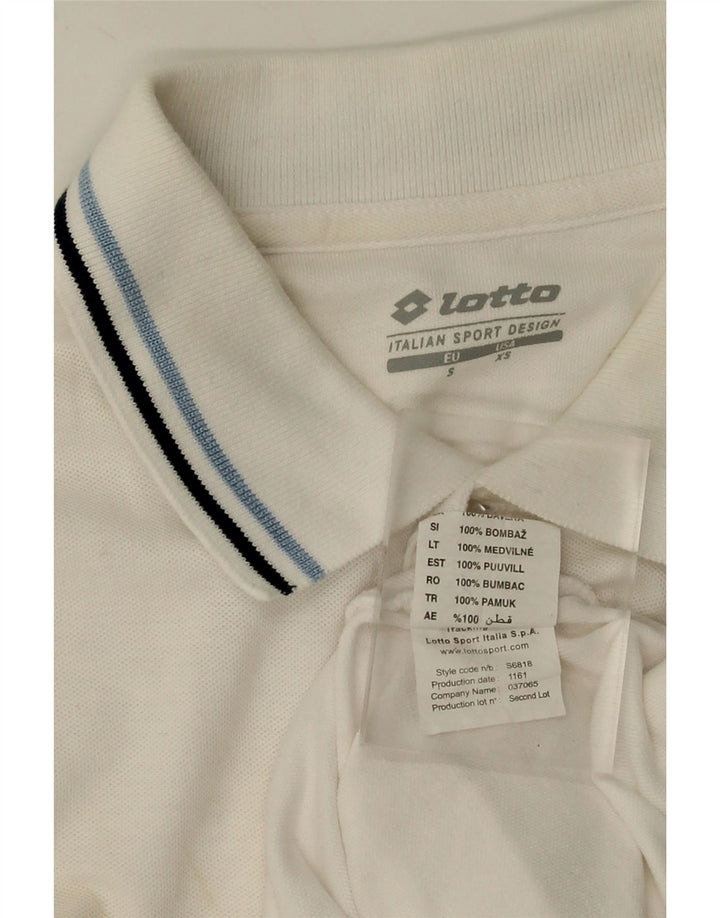 LOTTO Mens Polo Shirt XS White Cotton Vintage Lotto and Second-Hand Lotto from Messina Hembry 