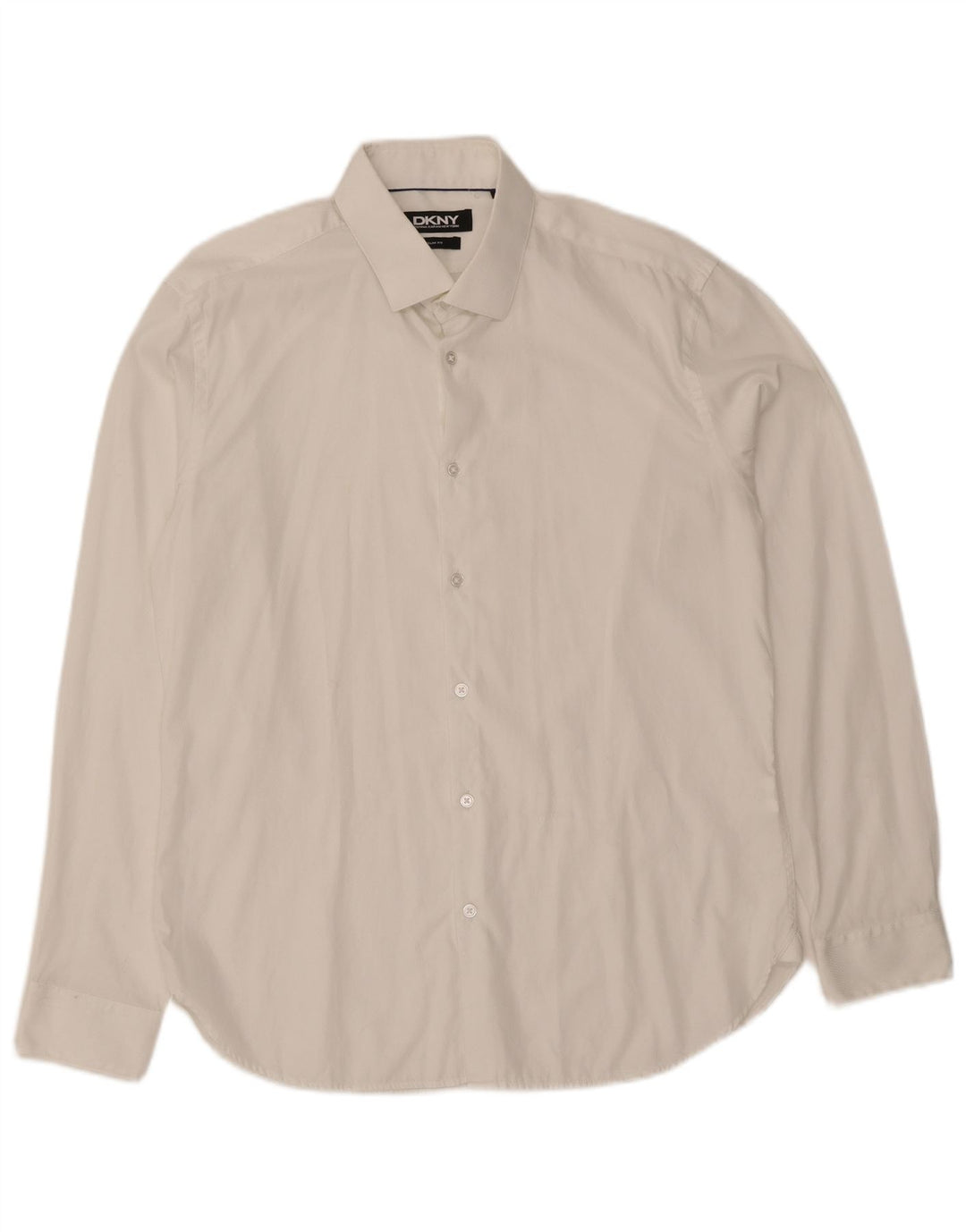 DKNY Ανδρικό πουκάμισο Slim Fit Size 16 1/2 Large White Βαμβακερό