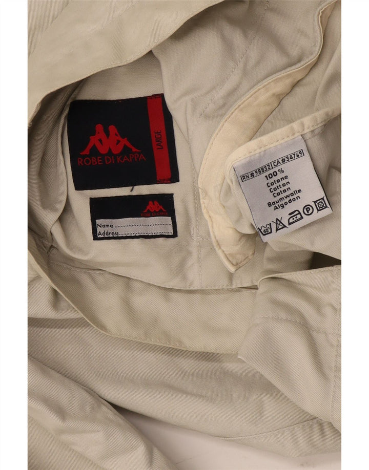 Kappa Ανδρικό Bomber Jacket UK 40 Large Beige Cotton