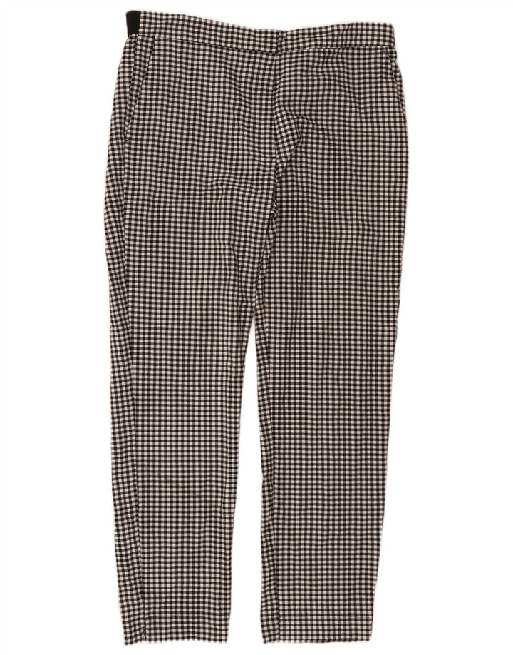 Zara Γυναικείο Slim Chino Παντελόνι XL W32 L27 Μαύρο Gingham Polyester