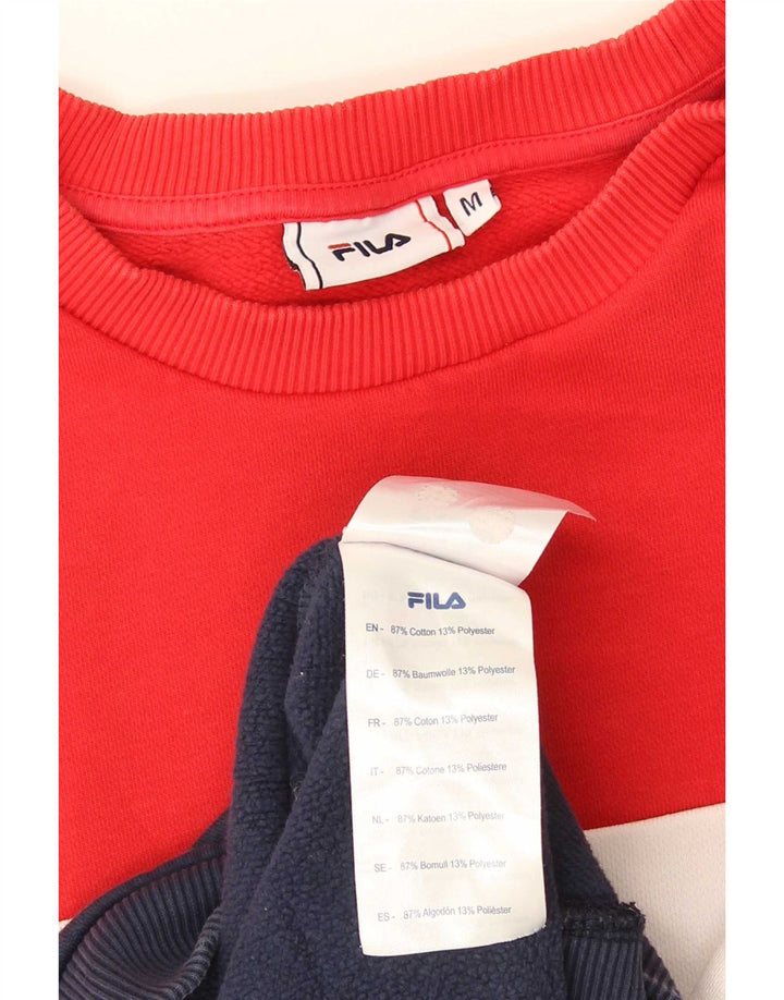 Fila Ανδρικό Γραφικό Φούτερ Jumper Μεσαίο Πολύχρωμο Colourblock Cotton