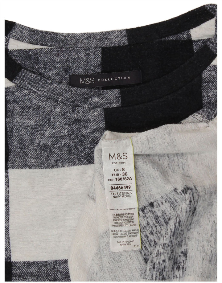 Marks & Spencer Γυναικείο τοπ μακρυμάνικο UK 8 Small Navy Blue Polyester