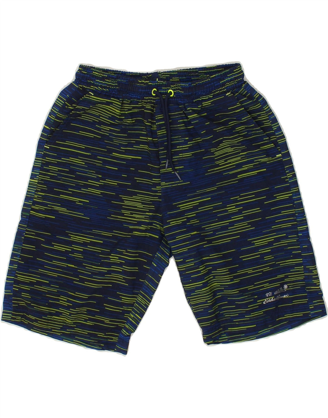 EDDIE BAUER Boys Sport Shorts 10-11 Years Medium  Navy Blue Striped Vintage Eddie Bauer and Second-Hand Eddie Bauer from Messina Hembry 