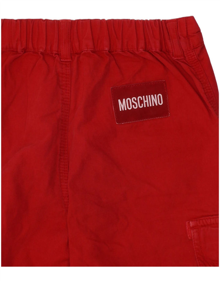 Moschino Boys Cargo βερμούδα 4-5 ετών W22 Κόκκινο βαμβακερό