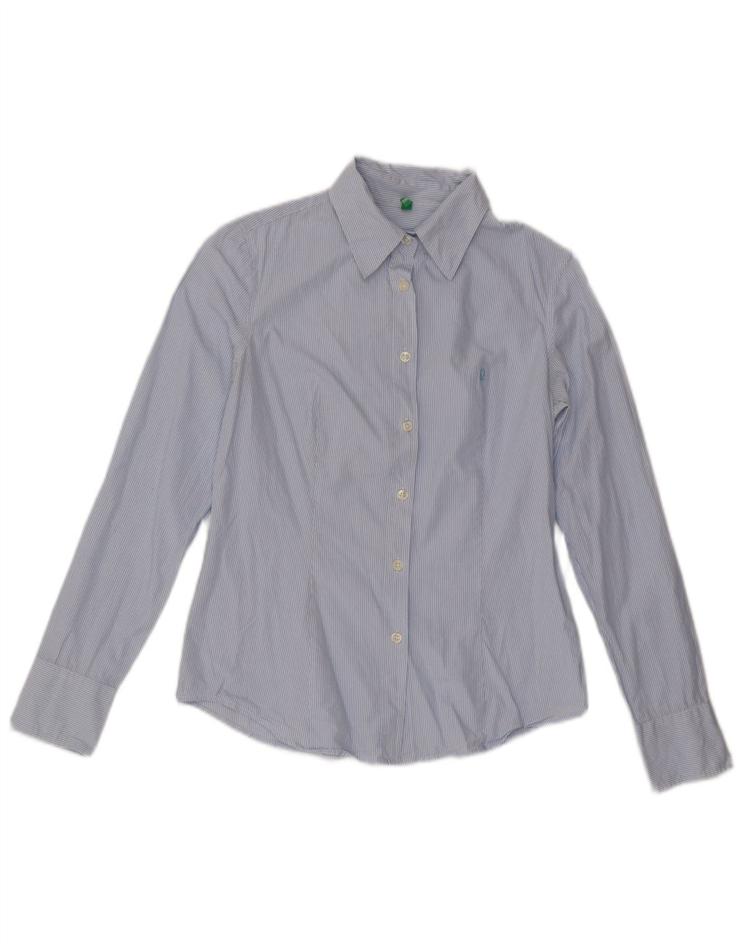 Γυναικείο πουκάμισο Benetton UK 12 μεσαίου μπλε ριγέ