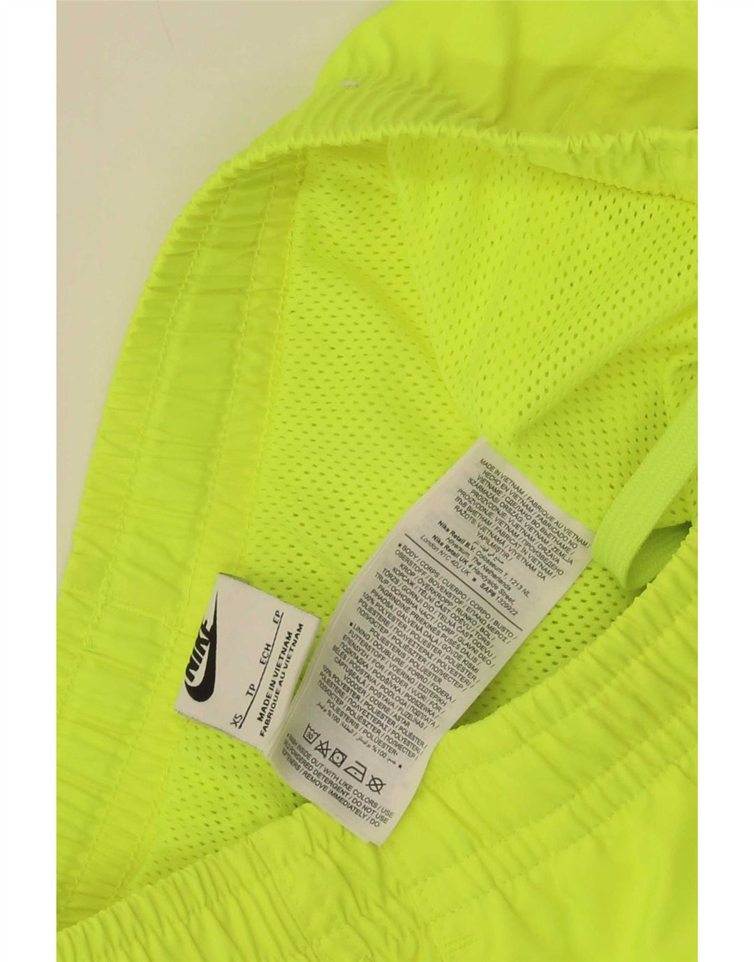 Ανδρικό γραφικό αθλητικό σορτς Nike XS κίτρινο πολυεστέρα