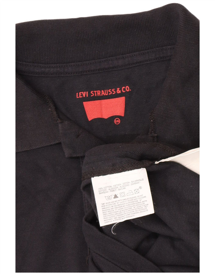 Ανδρικό πουκάμισο πόλο Levi's 2XL μαύρο βαμβακερό