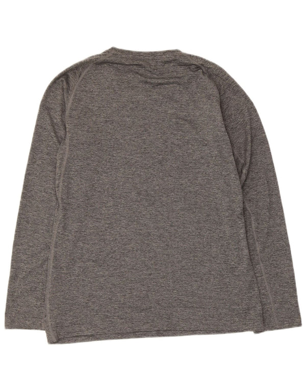 Adidas Γυναικείο Climalite Top μακριά μανίκια UK 8/10 Small Grey Flecked