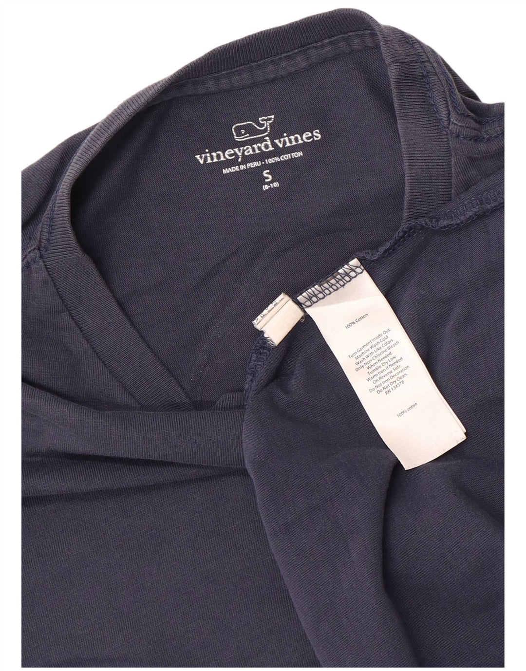 VINEYARD VINES Boys Graphic Top Μακρυμάνικο 8-9 ετών Μικρό Μπλε Χριστούγεννα
