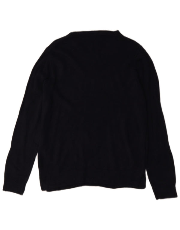 Marks & Spencer Γυναικείο πουλόβερ με λαιμό σκάφος UK 12 Medium Navy Blue