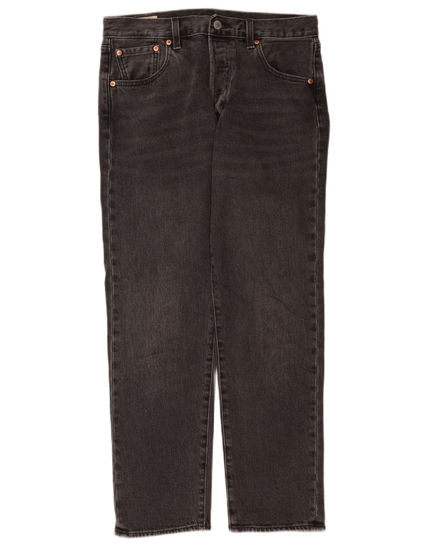 Levi's Mens 501 Straight Jeans W30 L28 Γκρι βαμβακερό