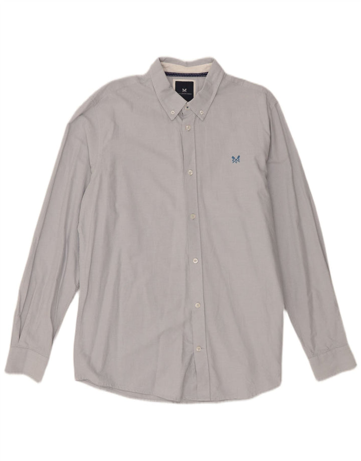 Ανδρικό πουκάμισο Crew Clothing Slim Fit, μεσαίο μπλε βαμβακερό