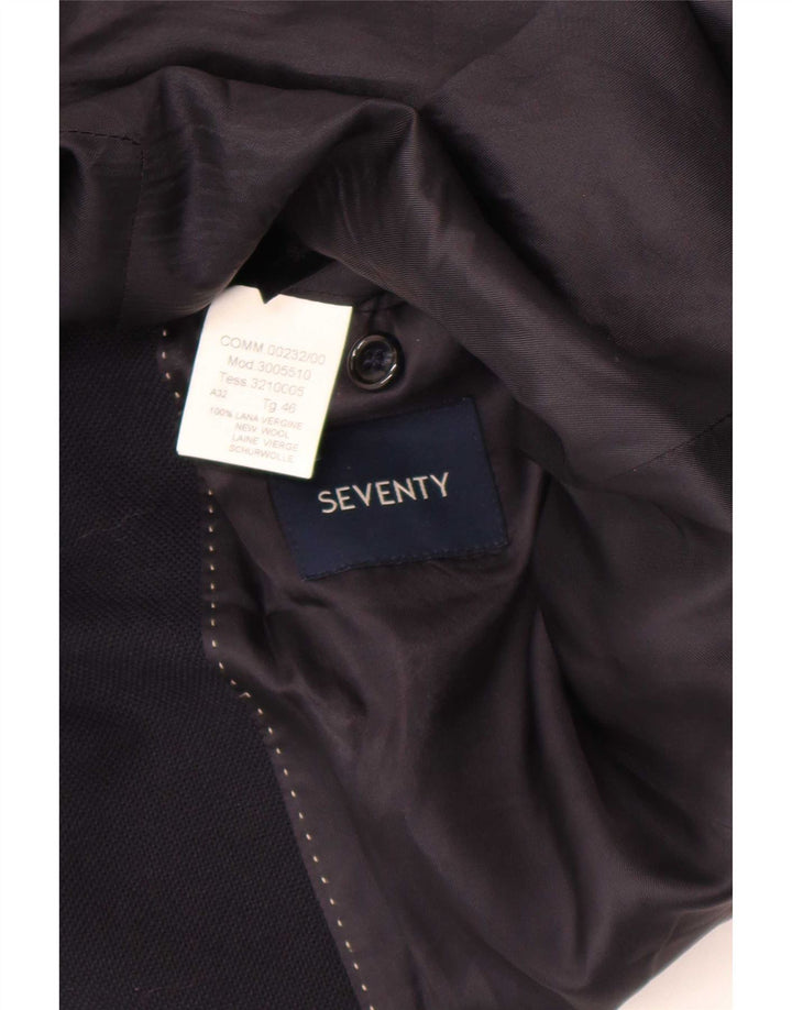 Ανδρικό μπουφάν σακάκι Seventy 3 κουμπιών IT 46 Small Navy Blue Virgin Wool
