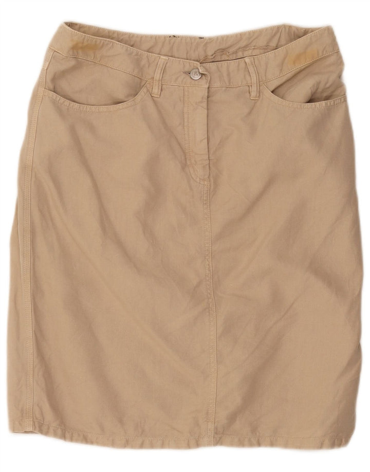 Dolce & Gabbana Γυναικεία ίσια φούστα IT 44 Medium W34 Beige βαμβακερή