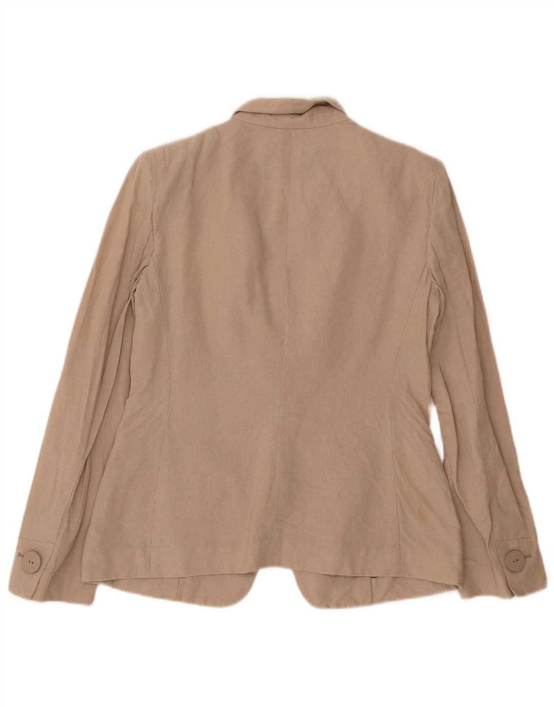 Armani Γυναικείο σακάκι με 1 κουμπί UK 10 Small Beige βαμβακερό
