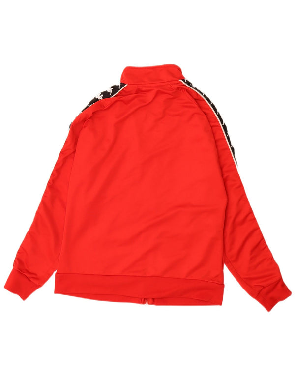 KAPPA Γυναικεία φόρμα φόρμας γραφικών Top Jacket UK 16 Large Red Colourblock
