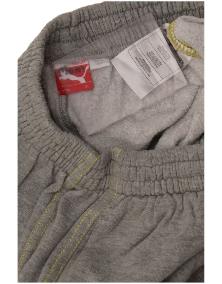 Παντελόνι αθλητικής φόρμας PUMA Boys Graphic 13-14 ετών Γκρι βαμβακερό