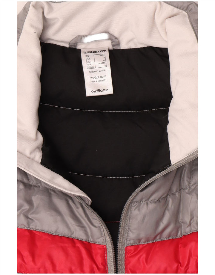 Wedze γυναικείο μπουφάν με επένδυση UK 10 Small Grey Colorblock Polyester