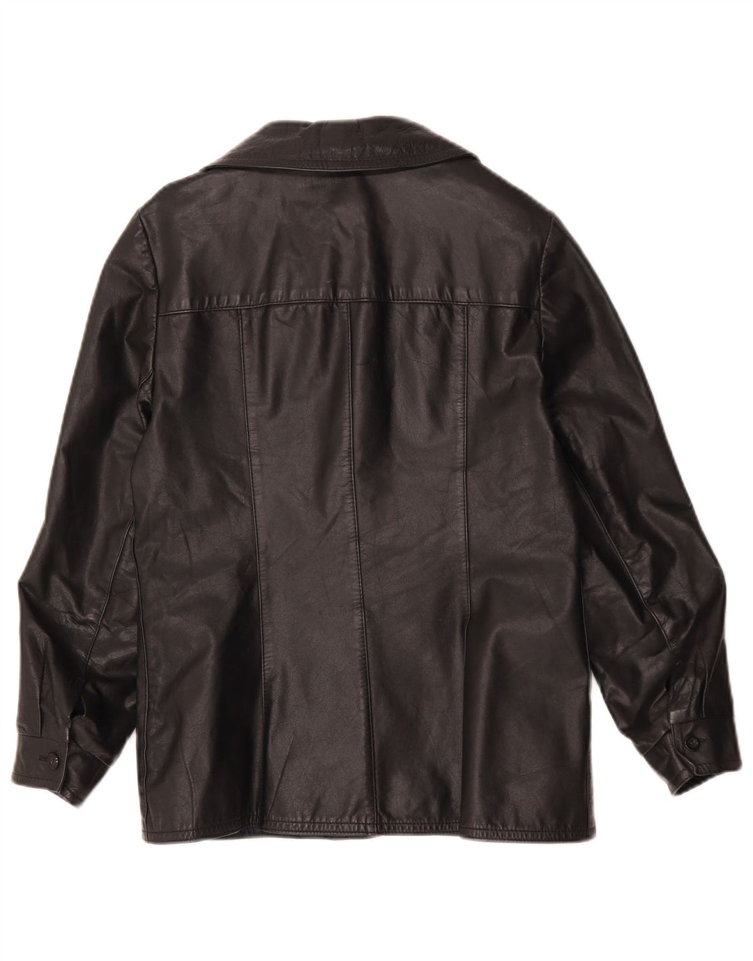 Vintage Γυναικείο Δερμάτινο Μπουφάν IT 44 Medium Black Leather