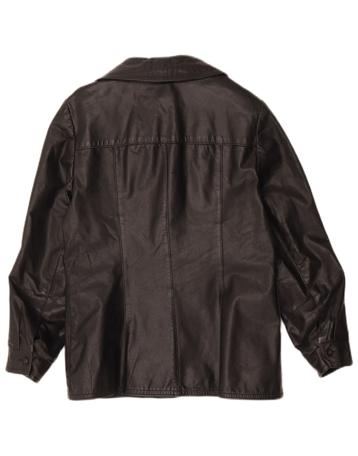 Vintage Γυναικείο Δερμάτινο Μπουφάν IT 44 Medium Black Leather