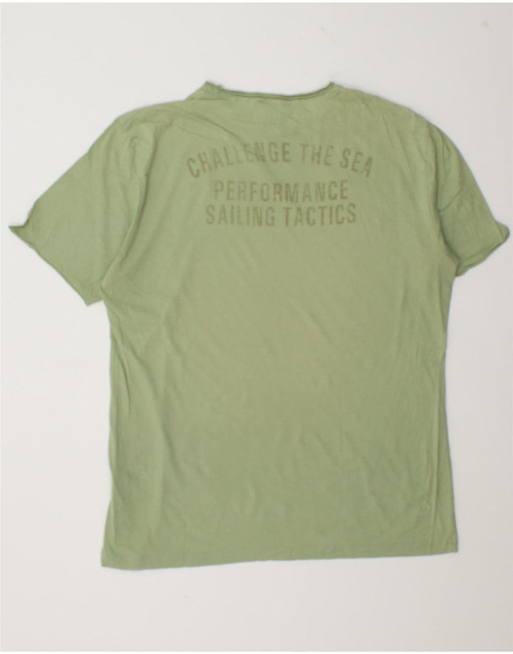 North SAILS Ανδρικό γραφικό T-Shirt Top μεγάλο πράσινο βαμβακερό