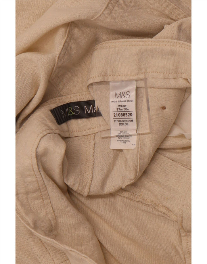MARKS & SPENCER Ανδρικό σορτς Chino W38 XL Μπεζ Λινό