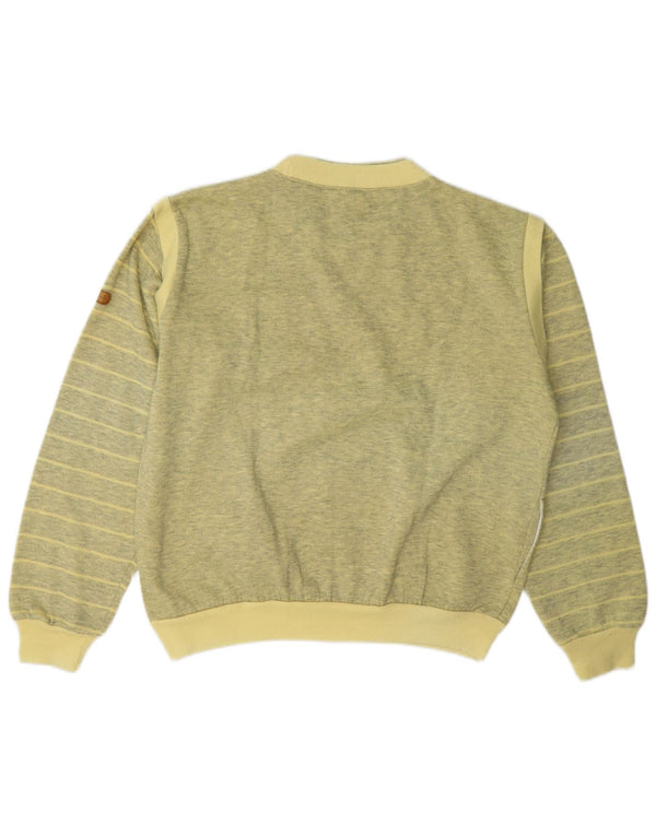 Vintage Ανδρικό Φούτερ Jumper Μεγάλο Κίτρινο Ριγέ