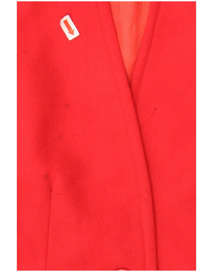 PRIVATE Womens 2 Button Blazer Jacket UK 10 Small Red New Wool