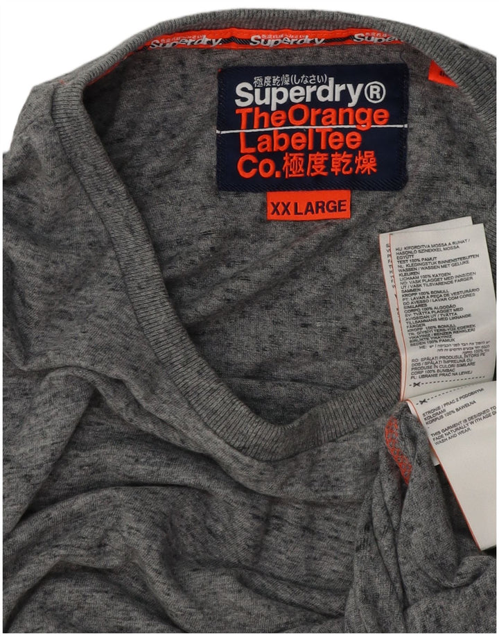 Ανδρικό T-Shirt SUPERDRY Top 2XL Γκρι βαμβακερό