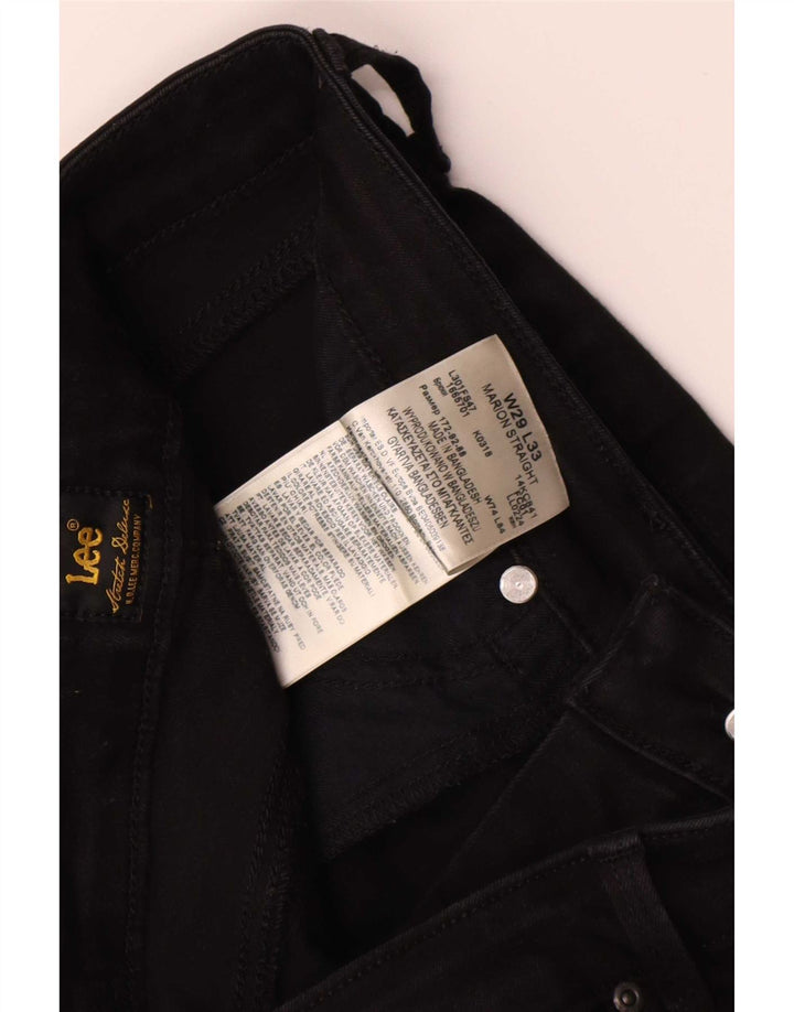 Lee Womens Marion Straight Jeans W29 L28 Μαύρο βαμβακερό