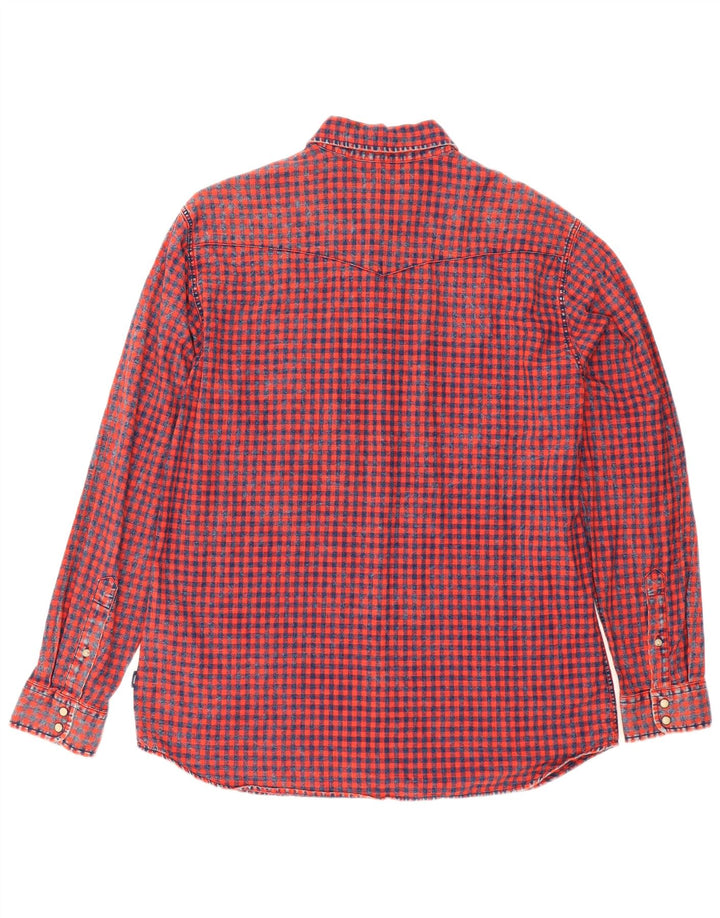 Ανδρικό φανελένιο πουκάμισο Jack & Jones XL Κόκκινο βαμβακερό Gingham