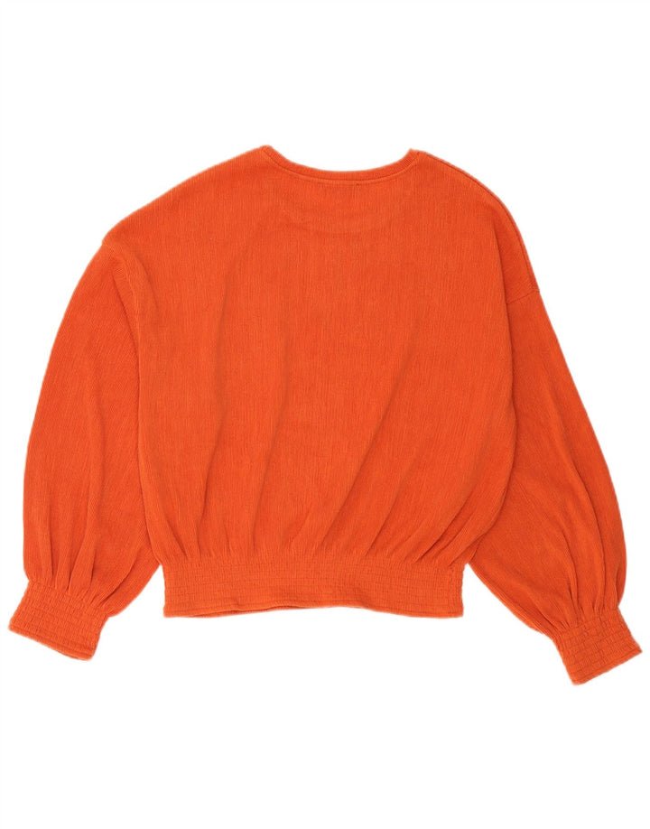 Zara Γυναικεία Μπλούζα Oversized Top UK 10 Small Polyester πορτοκαλί