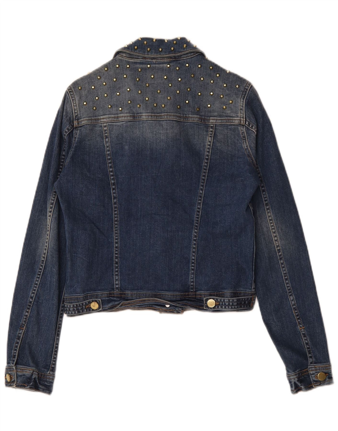 Zara Γυναικείο Τζιν Μπουφάν UK 10 Small Blue Cotton