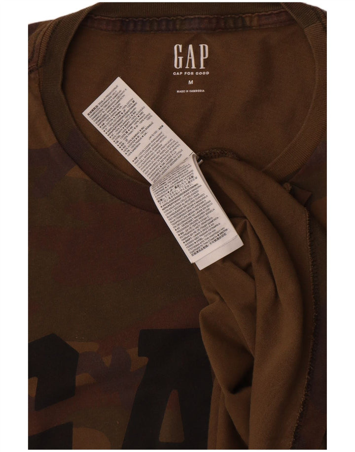 Ανδρικό γραφικό T-Shirt Gap Top Βαμβακερό καμουφλάζ μεσαίου καφέ