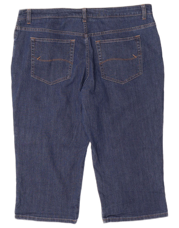 LEE Womens Mid Rise Relaxed Fit Capri Jeans US 18 2XL W38 L20 Blue