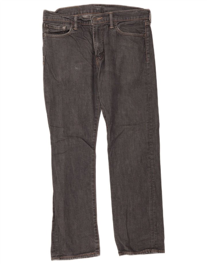 Levi's Mens 504 Straight Jeans W32 L30 Γκρι βαμβακερό