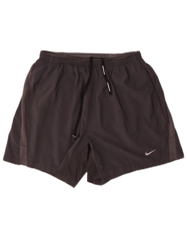 Ανδρικό αθλητικό σορτς Nike από μεσαίο γκρι πολυεστέρα