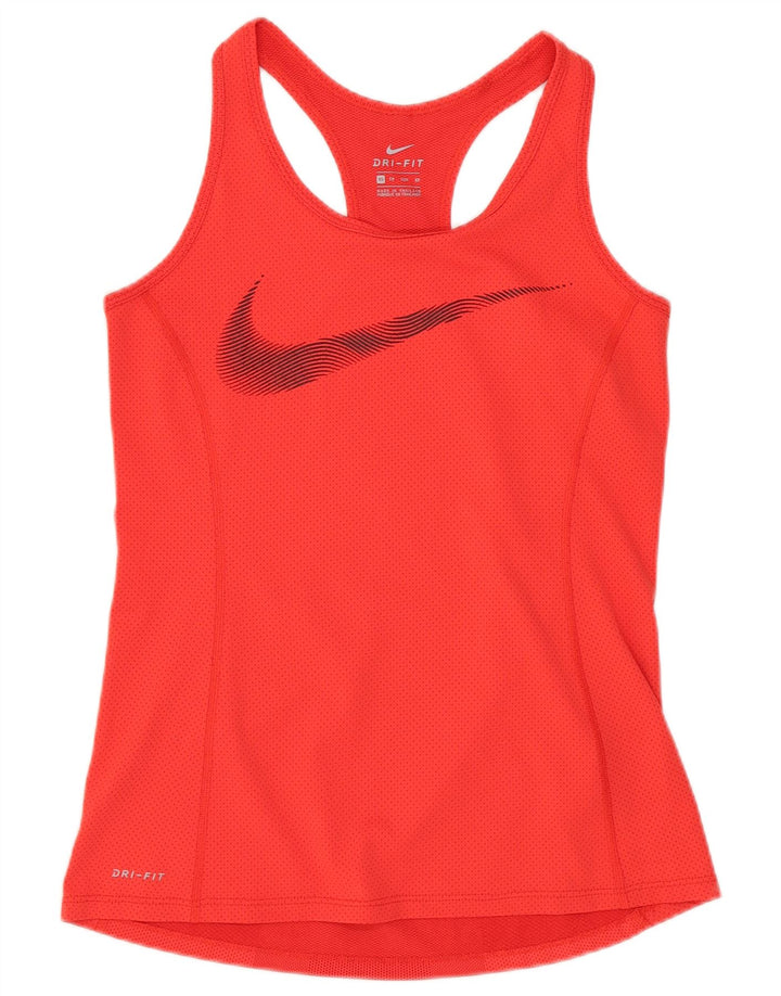 Γυναικείο γιλέκο γραφικών Nike Dri Fit Top UK 6 XS Red Polyester