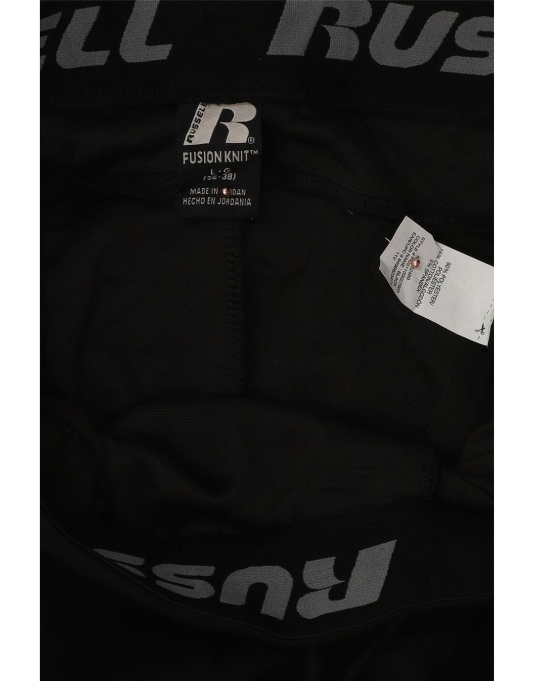 RUSSELL ATHLETIC Ανδρική αθλητική φόρμα παντελόνι Joggers μεγάλο μαύρο πολυεστέρα