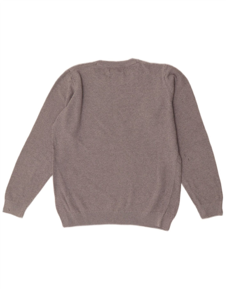 Ανδρικό πουλόβερ Marks & Spencer Crew Neck Jumper Μικρό Γκρι βαμβακερό