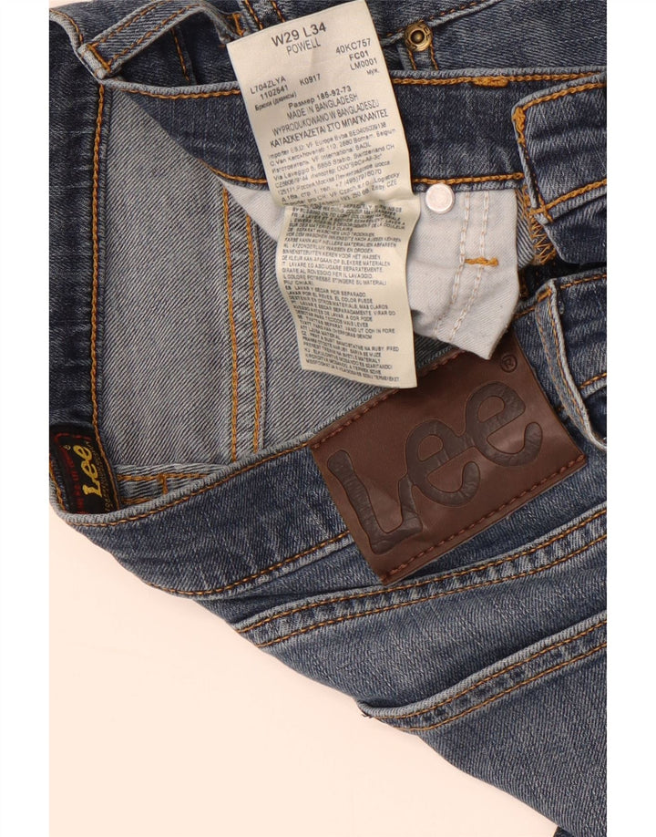 Lee Mens Powell Slim Jeans W29 L31 Blue Cotton