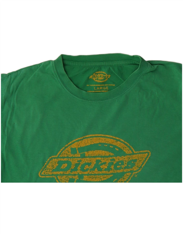 DICKIES Ανδρικό γραφικό T-Shirt Top μεγάλο πράσινο βαμβακερό